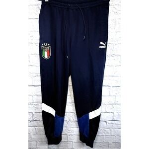 PUMA Italy Italia Track Pants Mens Medium Blue FIGC Soccer MCS 756662-01